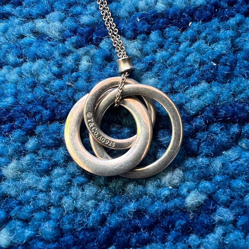 Tiffany & Co. Silver Interlocking Rings Necklace